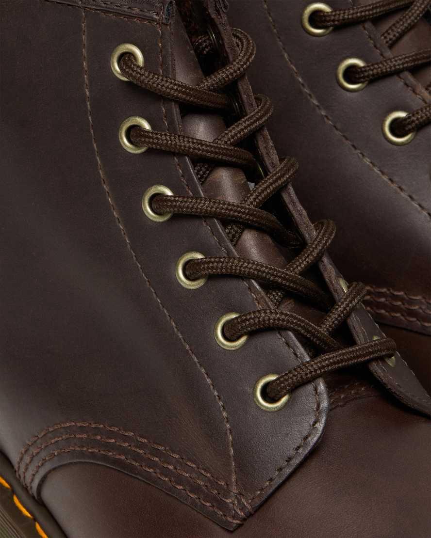 Dr Martens 101 Crazy Horse Leather Stiefeletten Damen Dunkelbraun | 850397-OWY