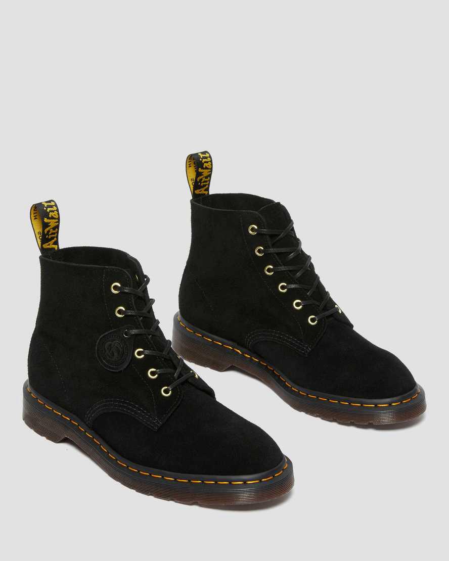 Dr Martens 101 Suede Stiefeletten Damen Schwarz | 397685-JYO