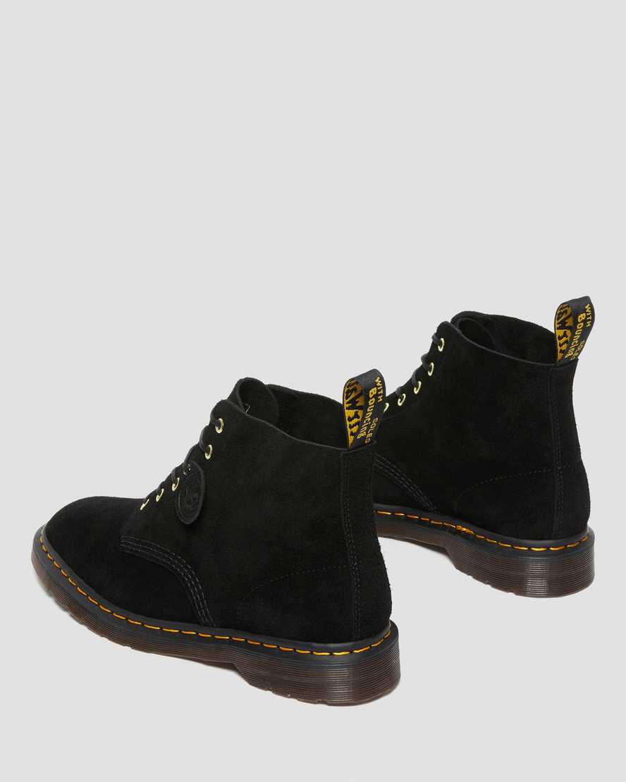Dr Martens 101 Suede Stiefeletten Damen Schwarz | 397685-JYO