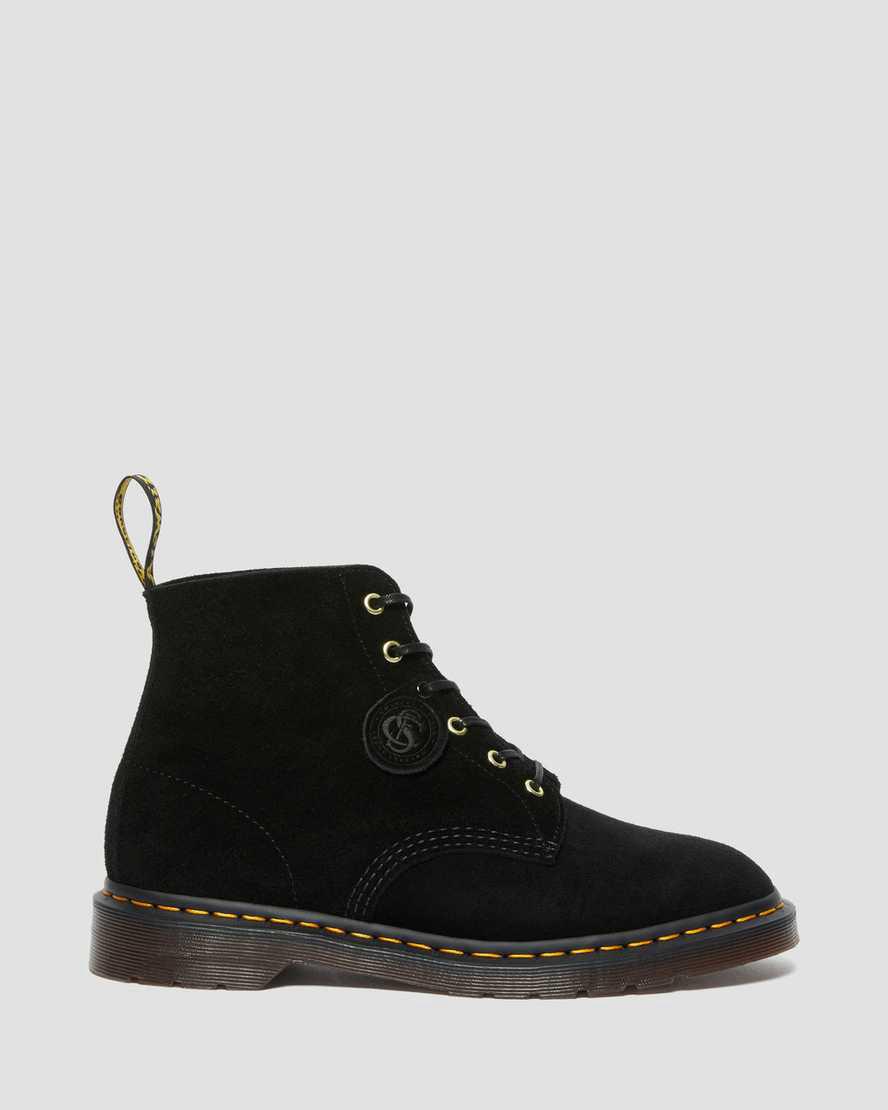 Dr Martens 101 Suede Stiefeletten Damen Schwarz | 397685-JYO