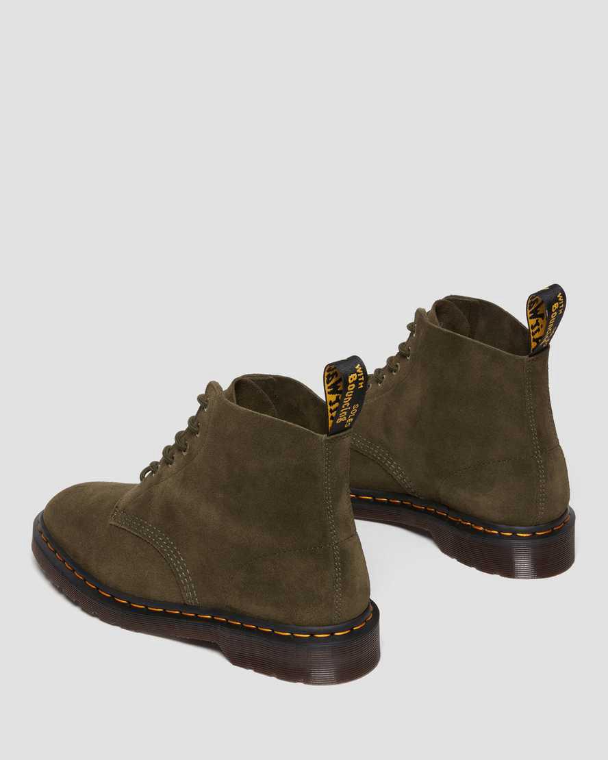 Dr Martens 101 Suede Stiefeletten Herren Olivgrün | 189354-IAX