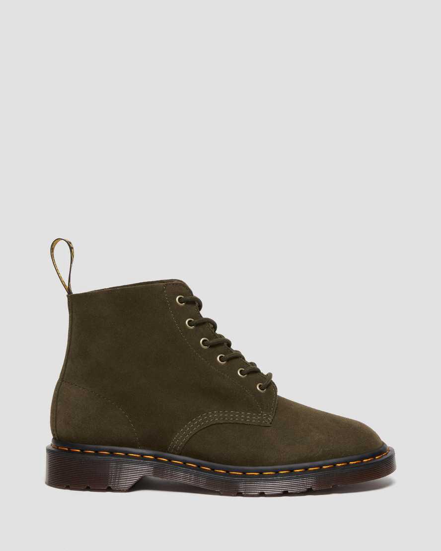 Dr Martens 101 Suede Stiefeletten Herren Olivgrün | 189354-IAX