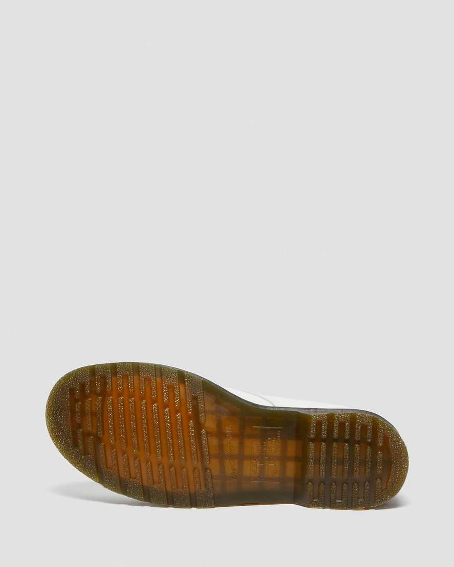 Dr Martens 101 Yellow Stitch Smooth Leather Stiefeletten Damen Weiß | 895132-WFZ