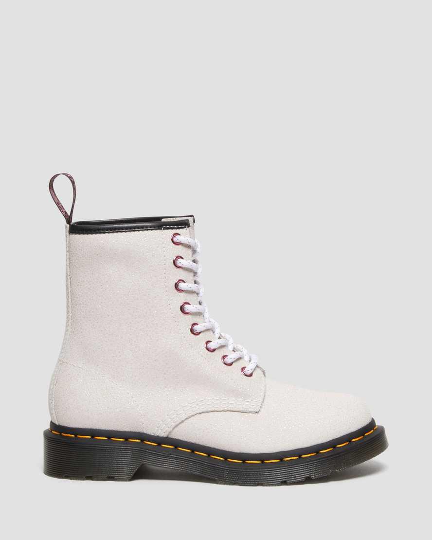 Dr Martens 1460 Bejeweled Schnürstiefel Damen Weiß | 386015-HSM