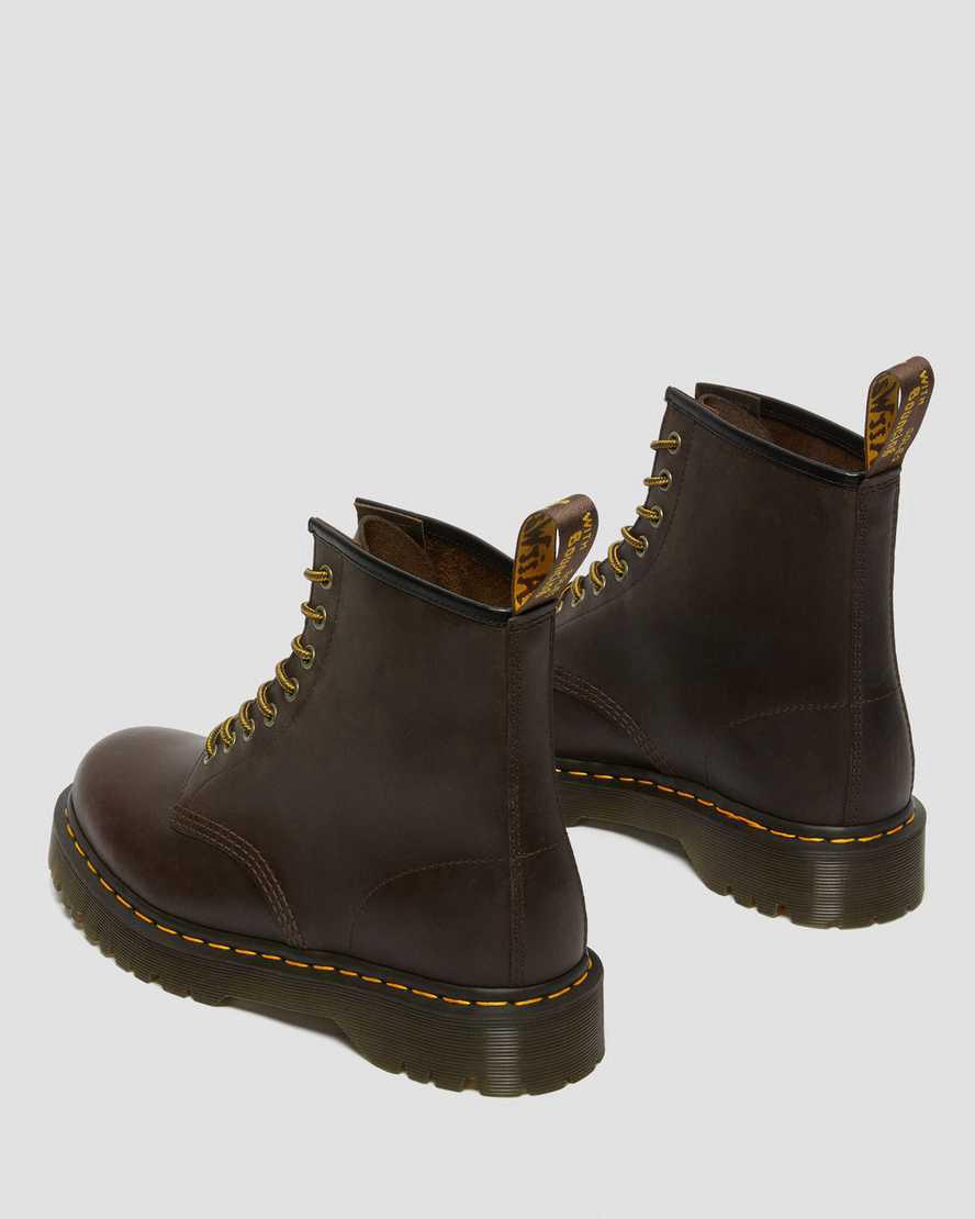 Dr Martens 1460 Bex Crazy Horse Leather Schnürstiefel Herren Dunkelbraun | 731205-ZRH