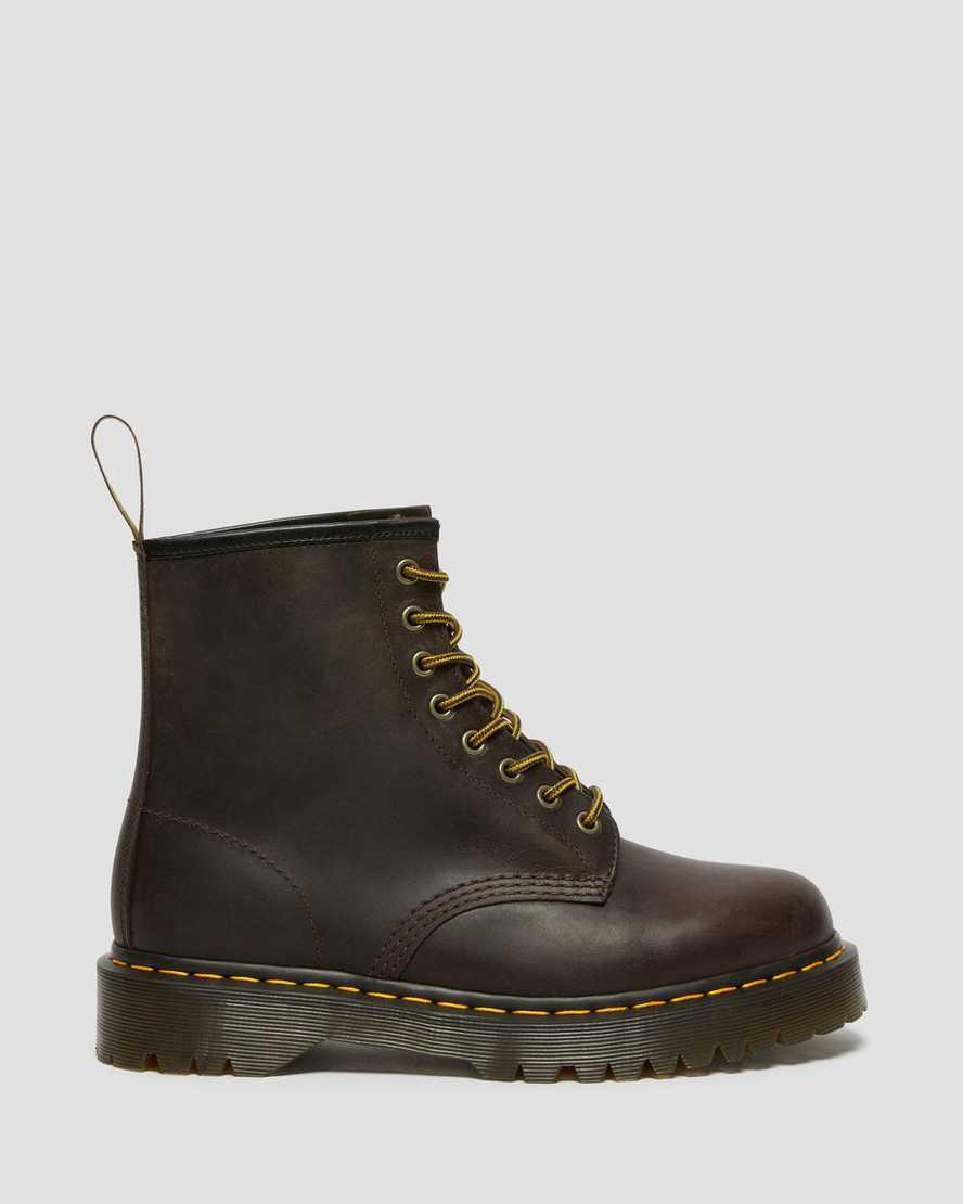 Dr Martens 1460 Bex Crazy Horse Leather Schnürstiefel Herren Dunkelbraun | 731205-ZRH