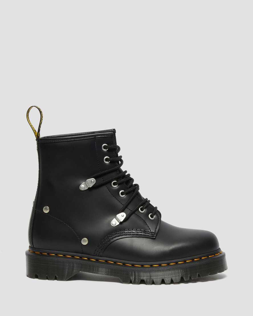 Dr Martens 1460 Bex Stud Leather Schnürstiefel Herren Schwarz | 170826-JBW