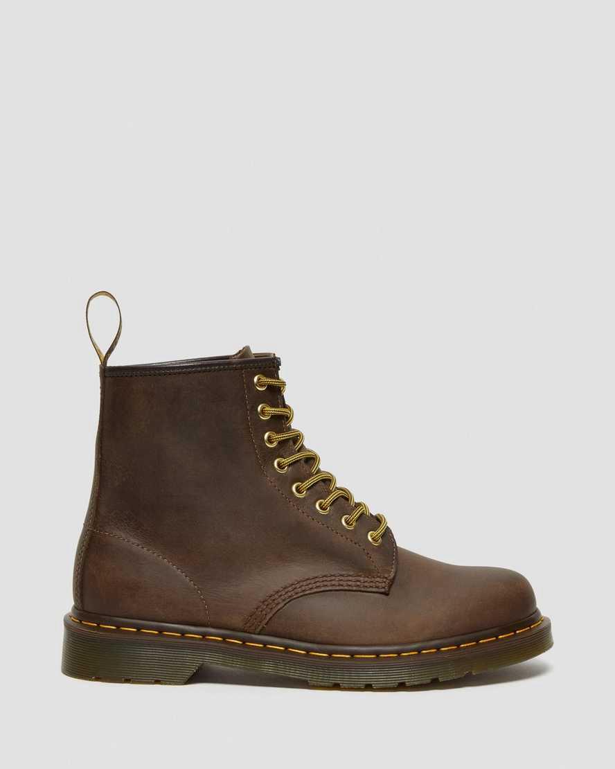 Dr Martens 1460 Crazy Horse Leather Schnürstiefel Herren Braun | 917538-AMZ