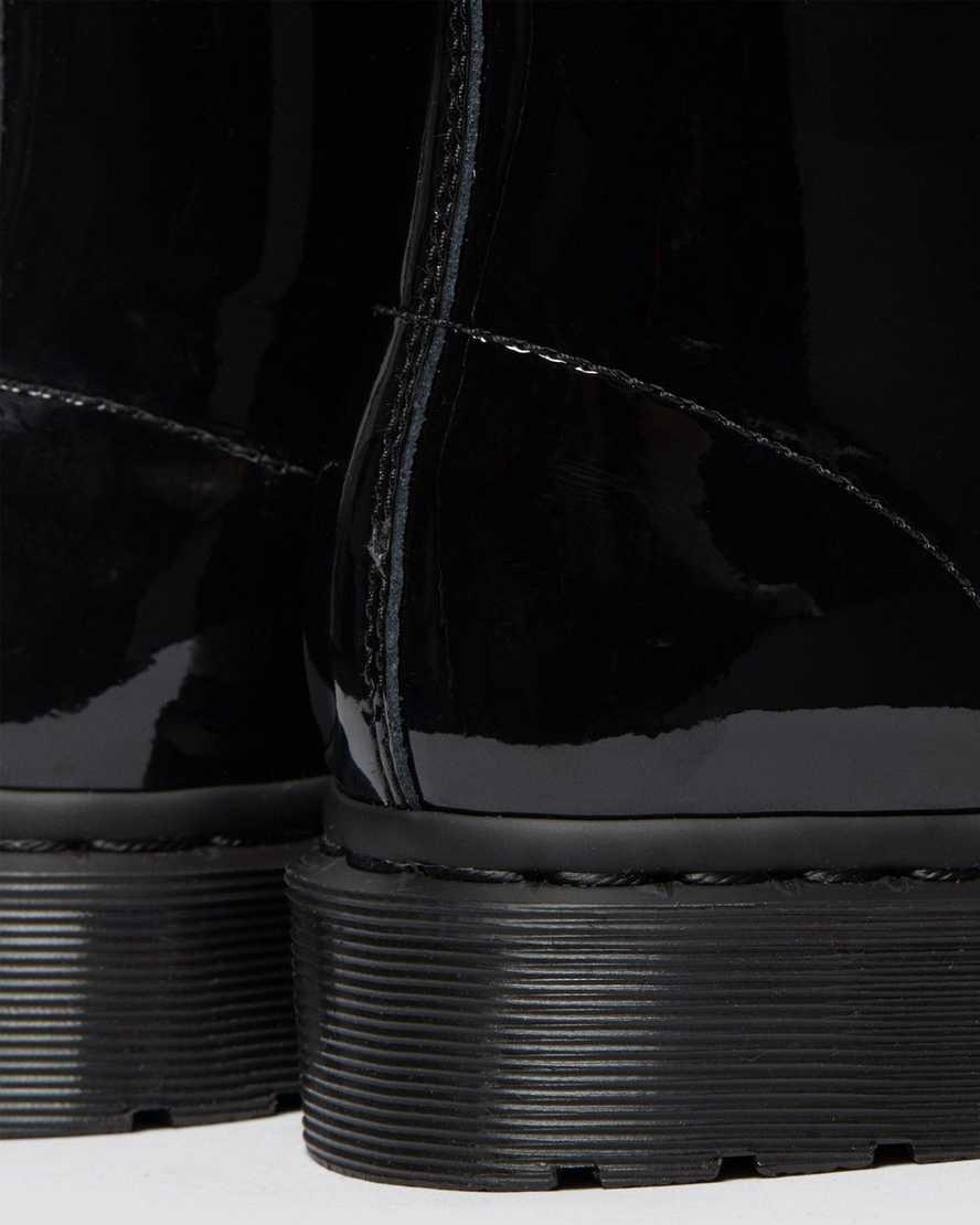 Dr Martens 1460 Mono Patent Leather Lace Up Stiefeletten Damen Schwarz | 162378-HGO