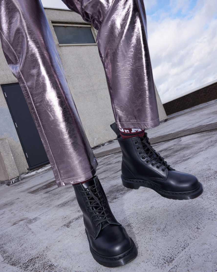 Dr Martens 1460 Mono Smooth Leather Lace Up Stiefeletten Herren Schwarz | 350417-RGC