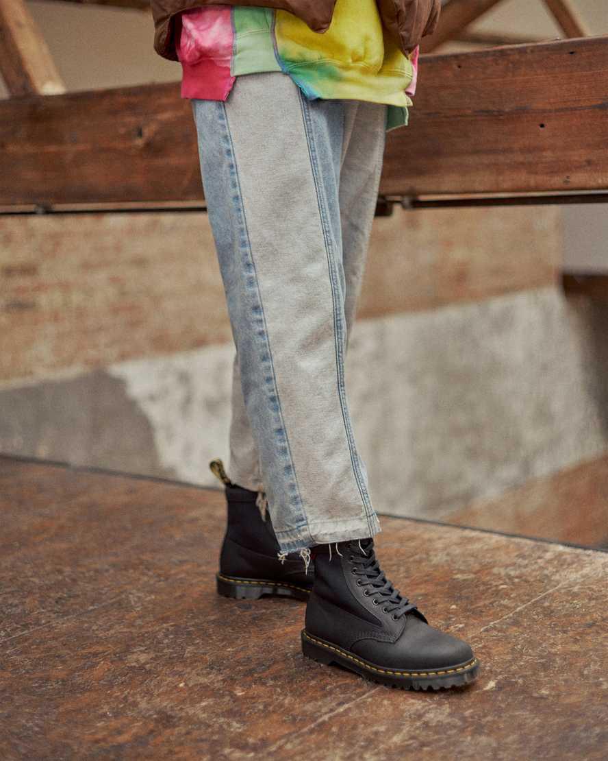 Dr Martens 1460 Panel Made in England Leather Lace Up Stiefeletten Damen Schwarz | 150672-OAV