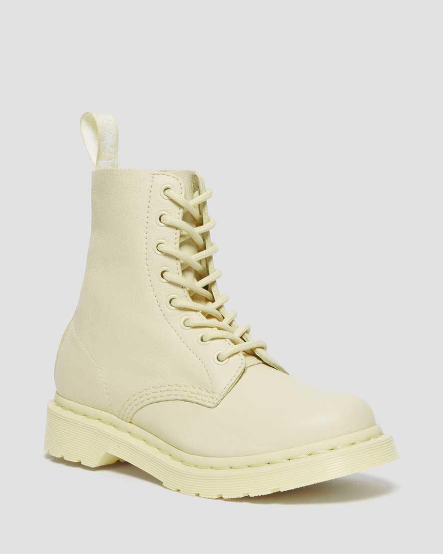 Dr Martens 1460 Pascal Mono Schnürstiefel Damen Braun Weiß | 715632-ZKJ