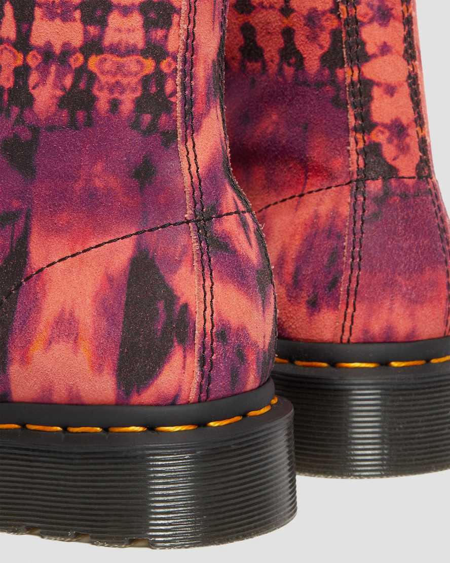 Dr Martens 1460 Pascal Tie Dye Leather Schnürstiefel Damen Lila | 527438-PIV