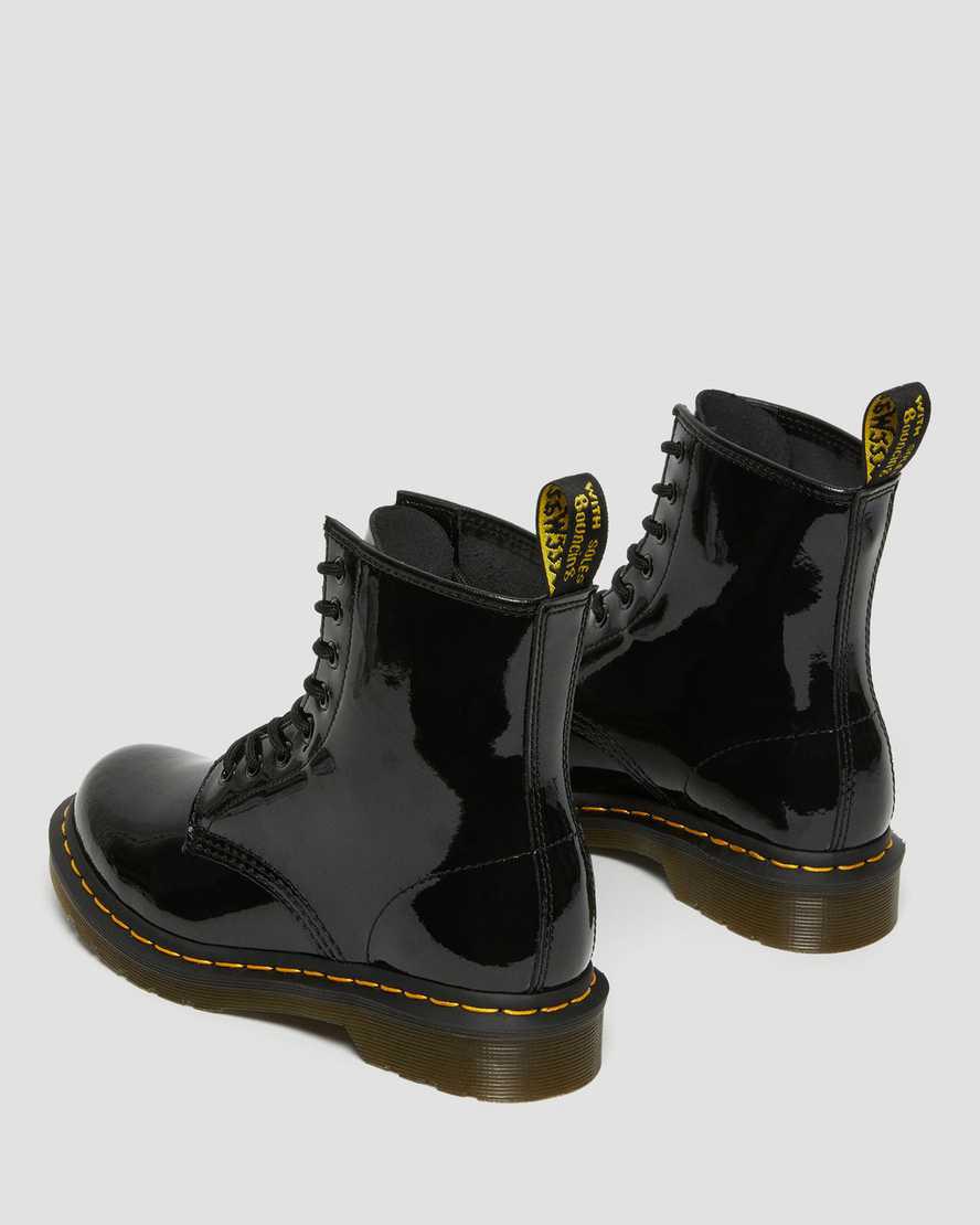 Dr Martens 1460 Patent Leather Lace Up Stiefeletten Damen Schwarz | 642701-JDB