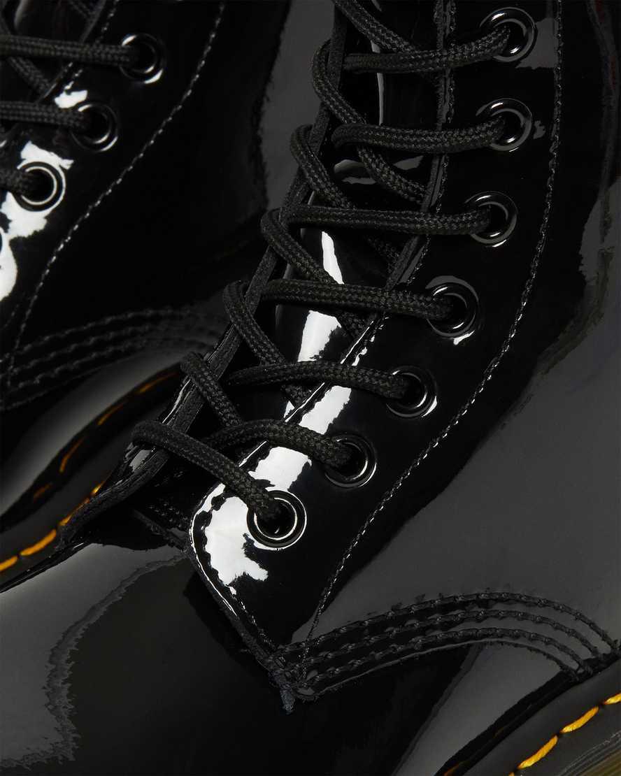 Dr Martens 1460 Patent Leather Lace Up Stiefeletten Damen Schwarz | 642701-JDB