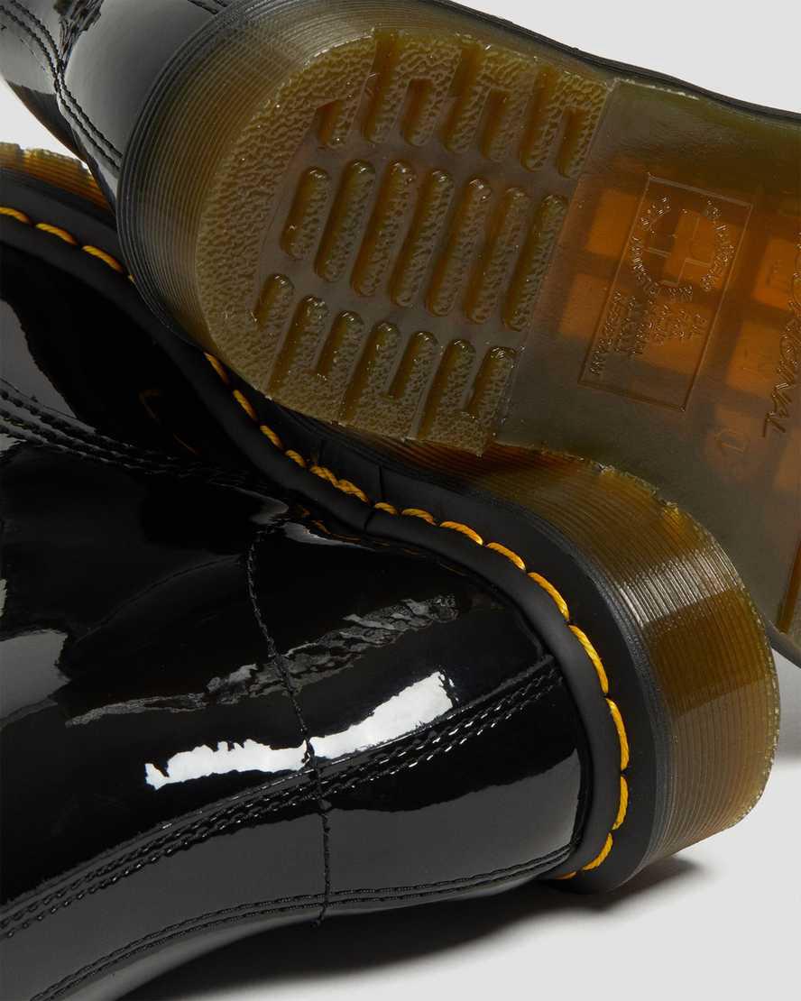 Dr Martens 1460 Patent Leather Schnürstiefel Damen Schwarz | 385462-IYJ