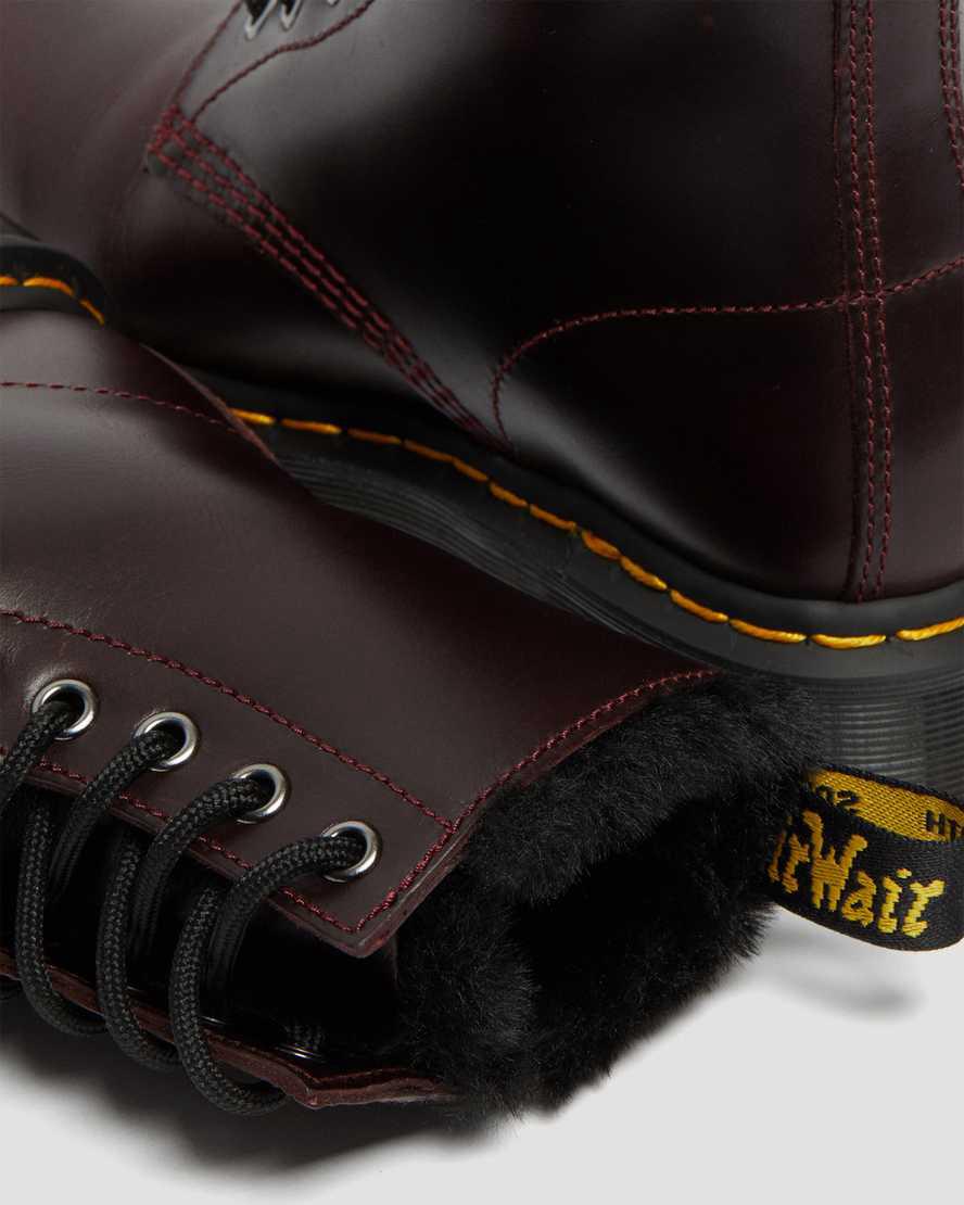 Dr Martens 1460 Serena Faux Fur Lined Lace Up Winterstiefel Damen Bordeaux | 317089-HZI