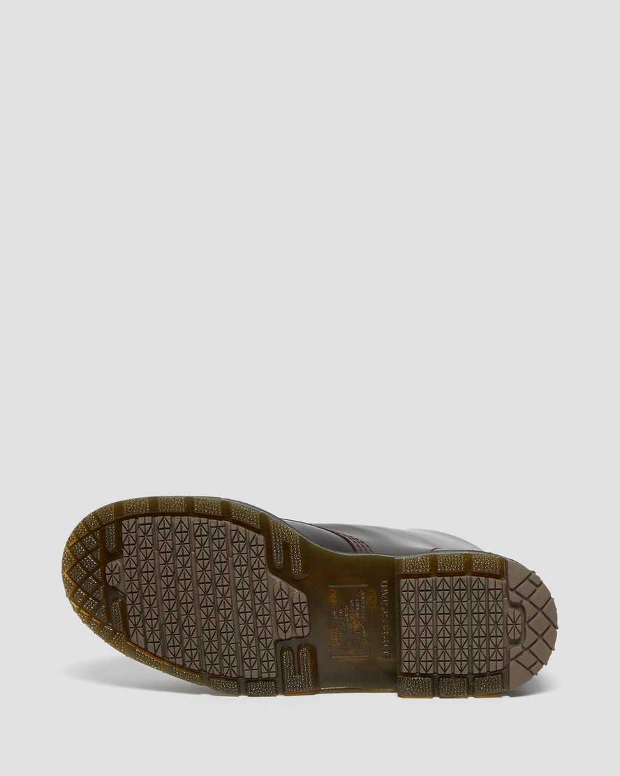Dr Martens 1460 Slip Resistant Atlas Leather Lace Up Stiefeletten Herren Bordeaux | 817240-WTF