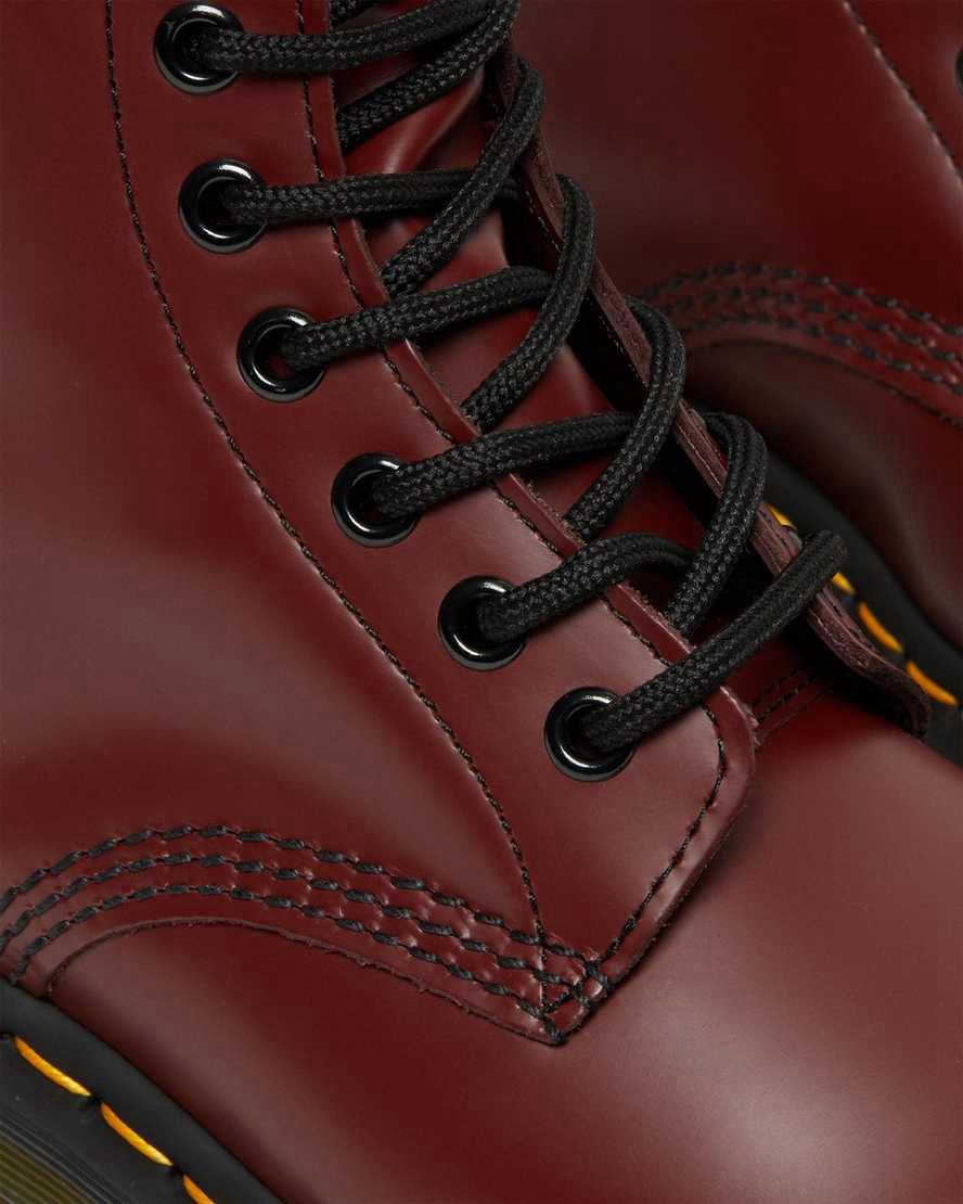 Dr Martens 1460 Smooth Leather Lace Up Stiefeletten Damen Rot | 183926-YRZ