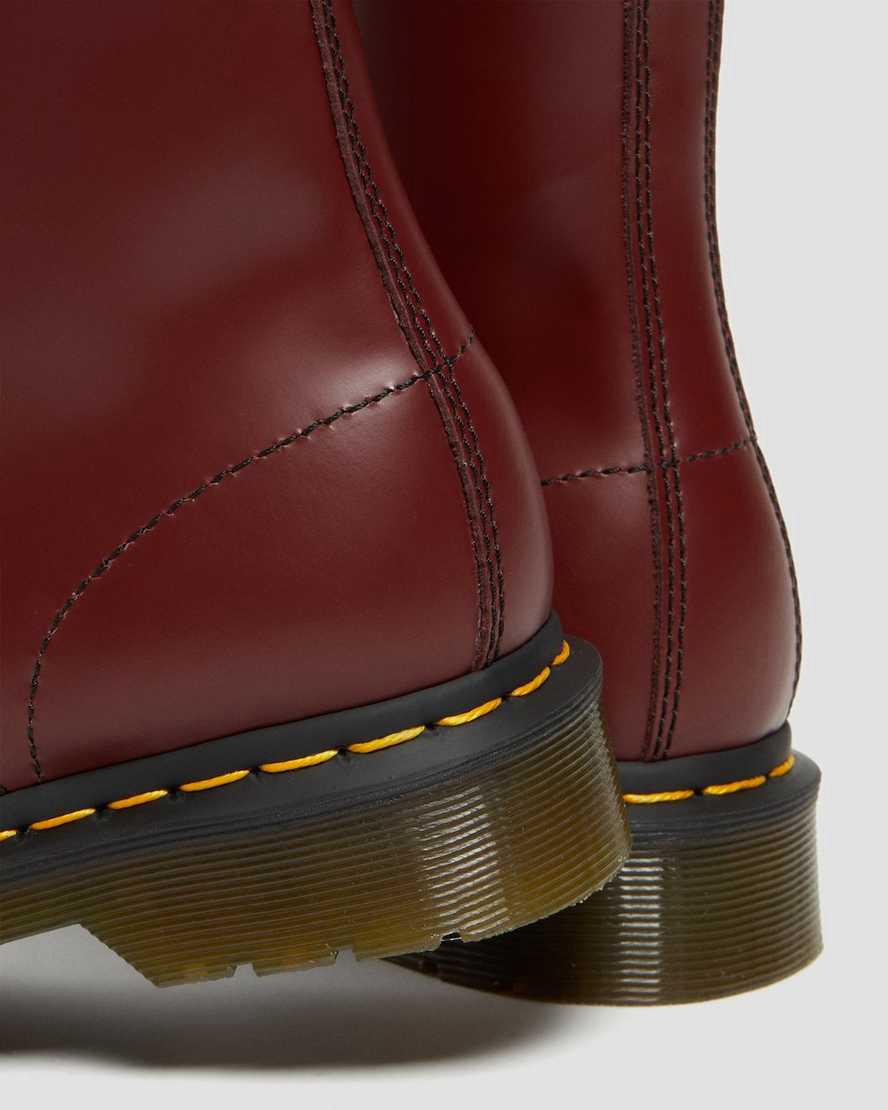 Dr Martens 1460 Smooth Leather Lace Up Stiefeletten Damen Rot | 183926-YRZ