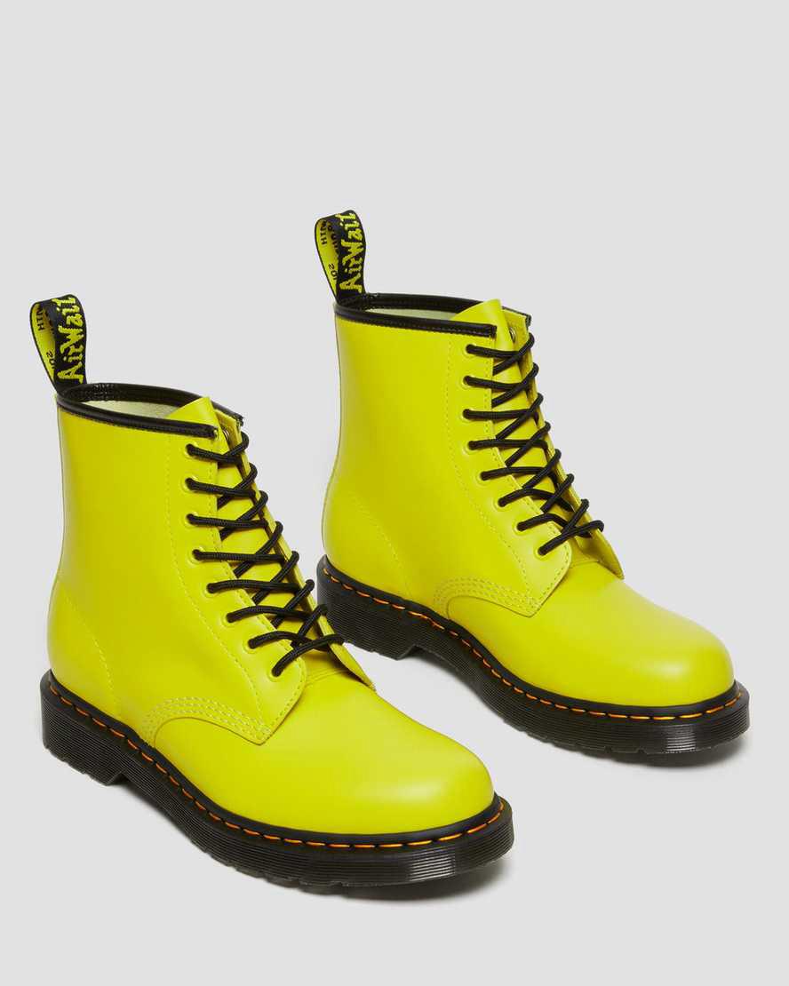 Dr Martens 1460 Smooth Leather Lace Up Stiefeletten Herren Gelb | 250317-QDY