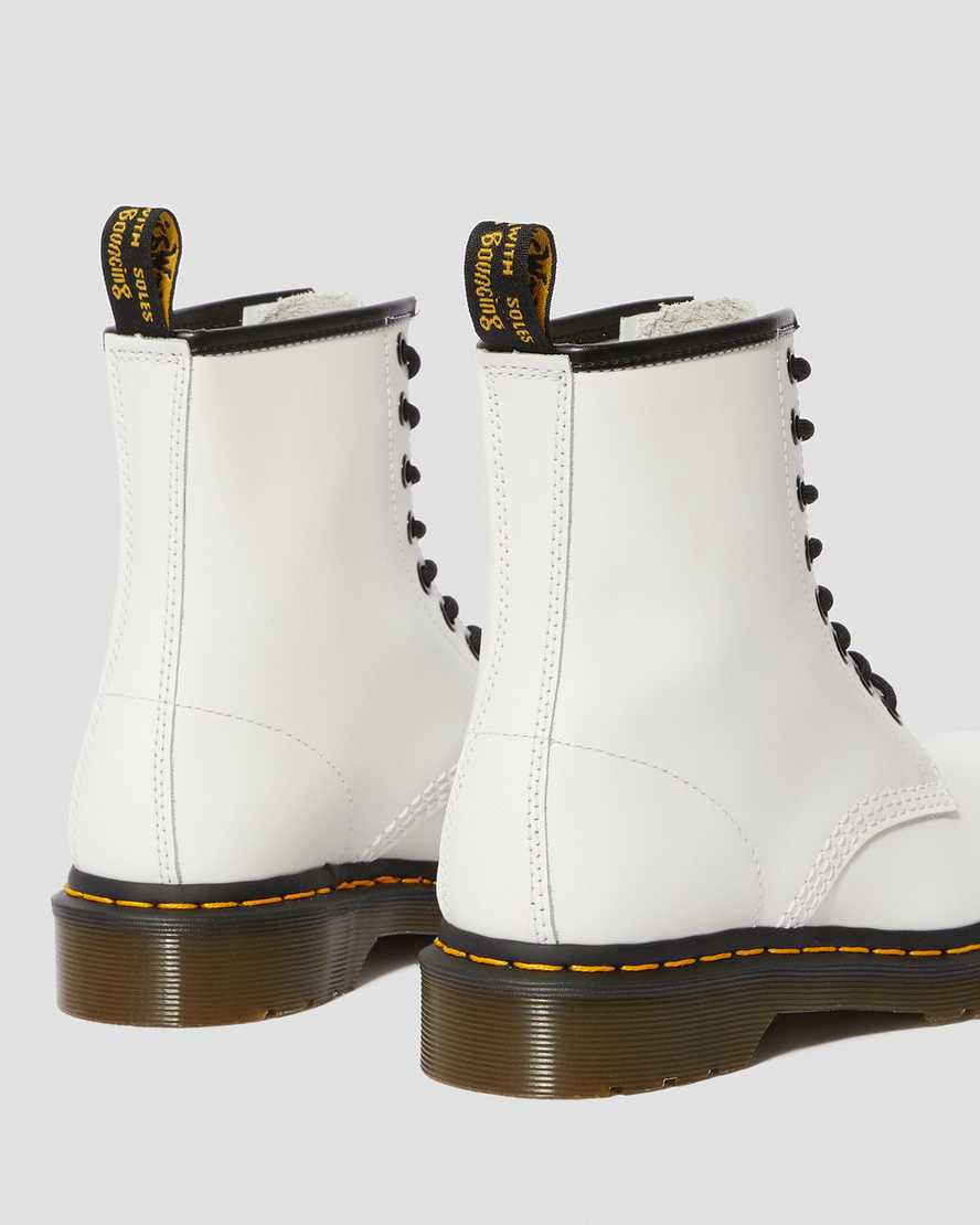 Dr Martens 1460 Smooth Leather Lace Up Stiefeletten Damen Weiß | 397025-JCM