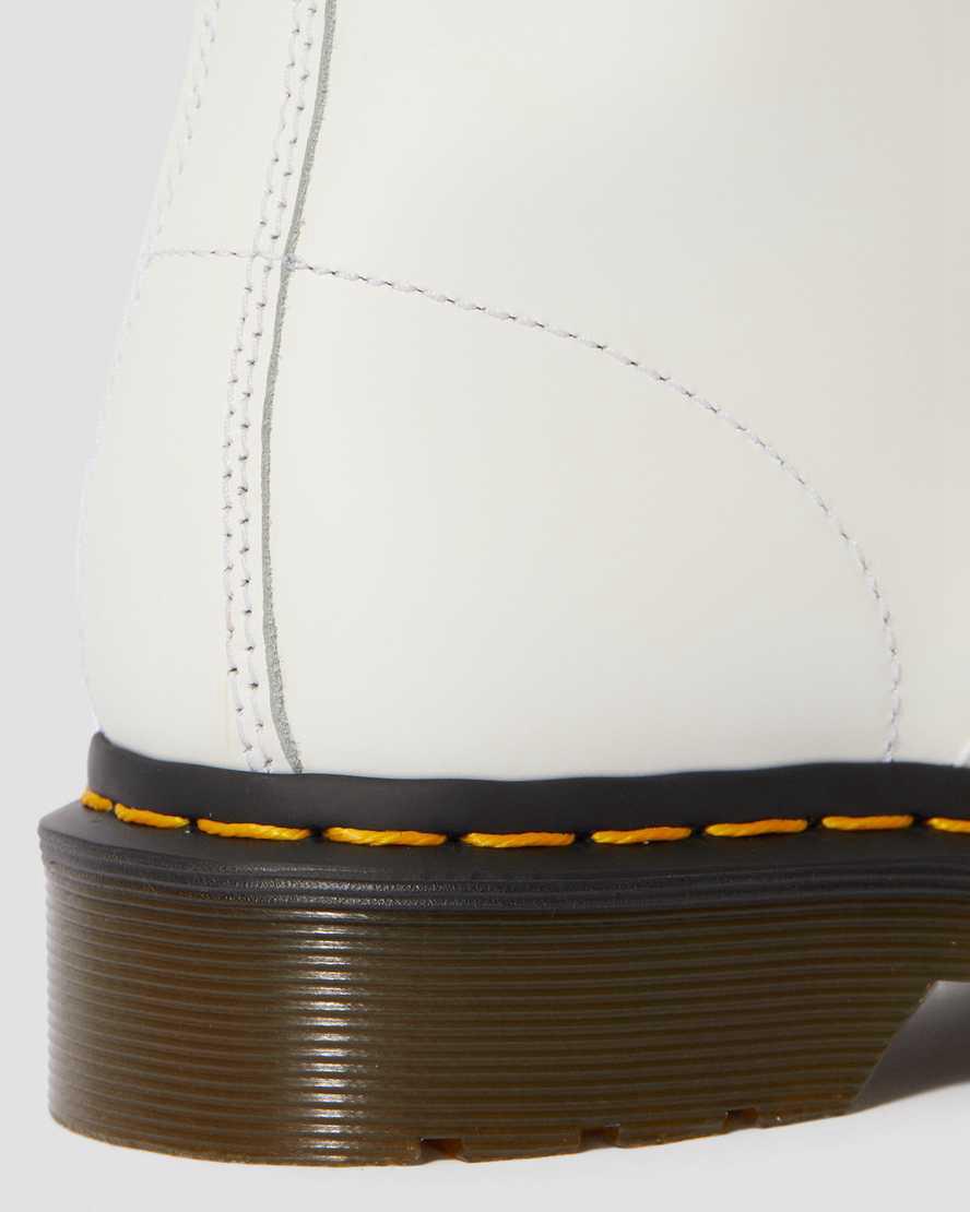 Dr Martens 1460 Smooth Leather Lace Up Stiefeletten Damen Weiß | 397025-JCM