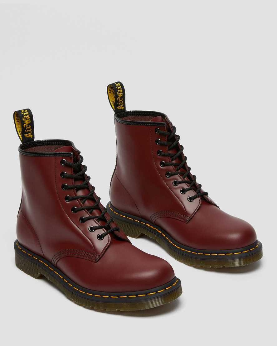 Dr Martens 1460 Smooth Leather Schnürstiefel Damen Rot | 295483-JXD