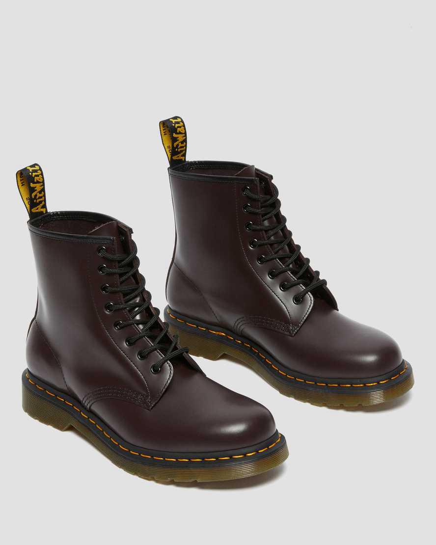 Dr Martens 1460 Smooth Leather Schnürstiefel Damen Bordeaux | 419083-TGF