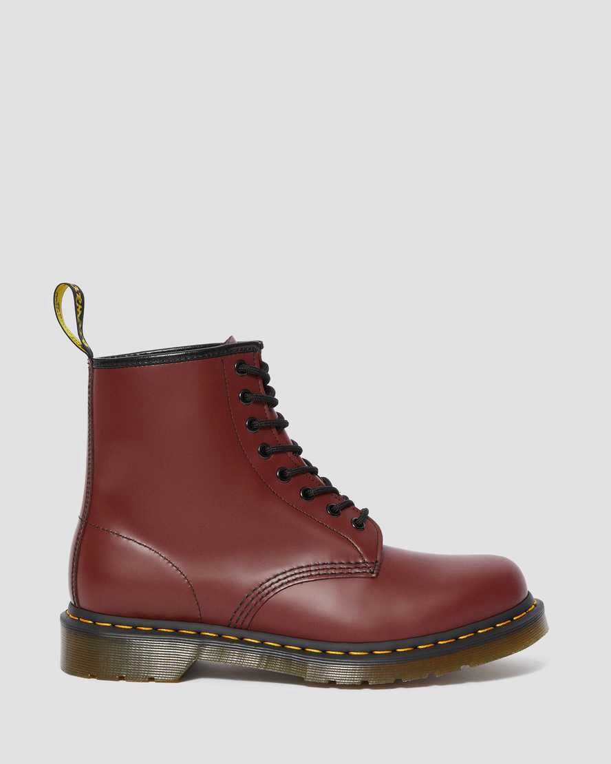 Dr Martens 1460 Smooth Leather Schnürstiefel Herren Rot | 873596-TXY