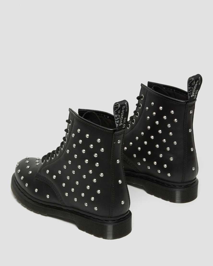 Dr Martens 1460 Stud Wanama Leather Lace Up Stiefeletten Herren Schwarz | 985342-KOJ