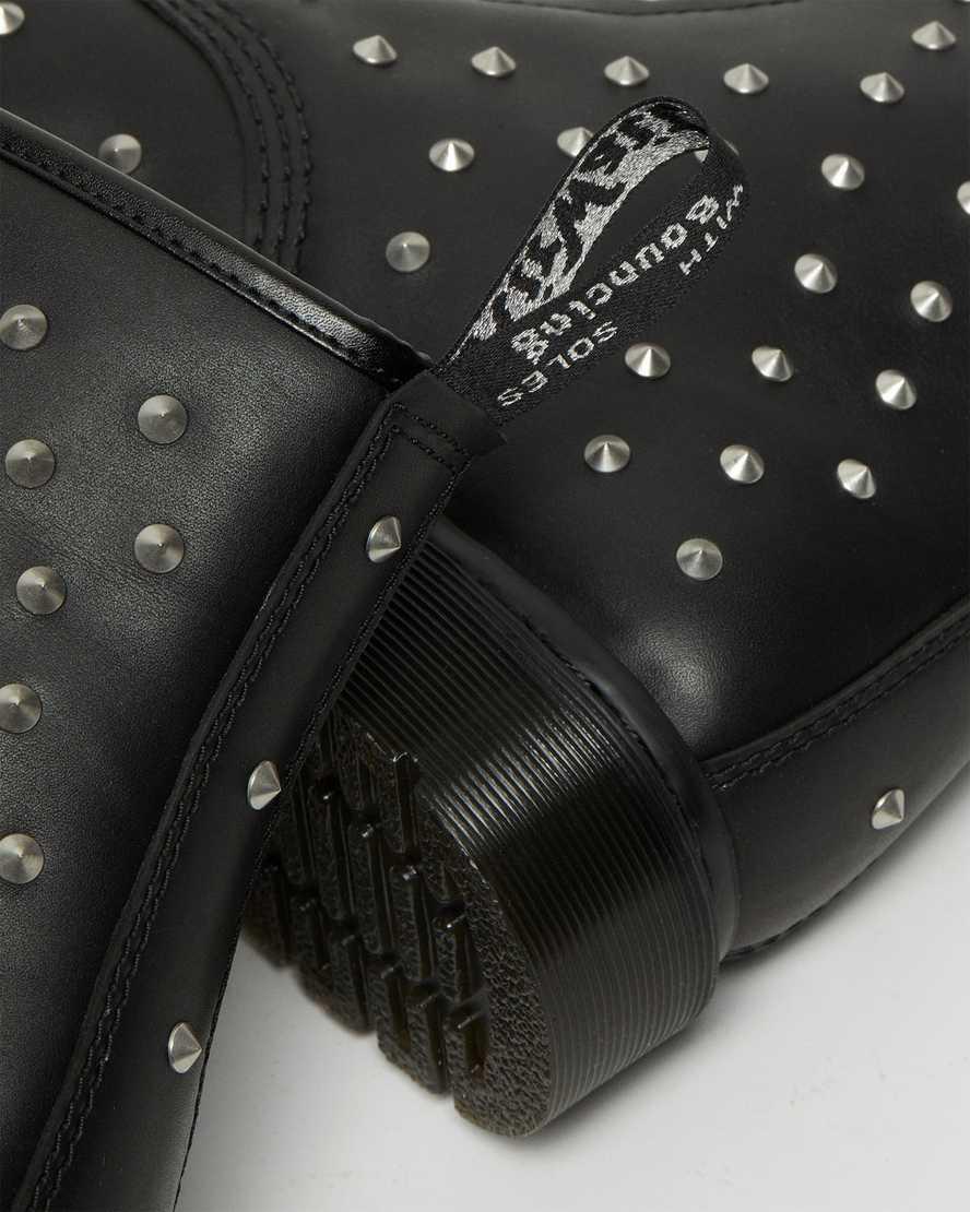 Dr Martens 1460 Stud Wanama Leather Lace Up Stiefeletten Herren Schwarz | 985342-KOJ