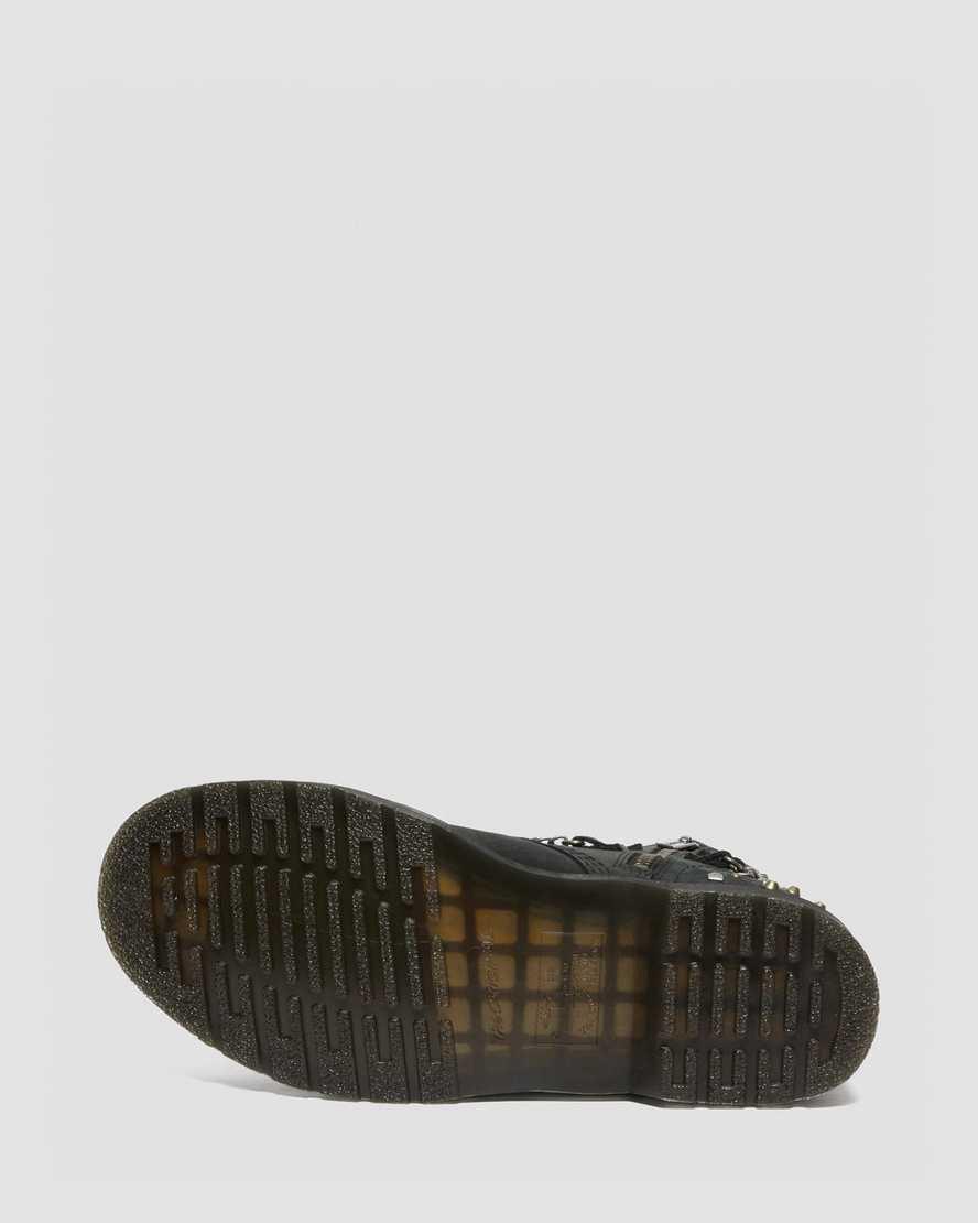 Dr Martens 1460 Studded Chain Leather Lace Up Stiefeletten Herren Schwarz | 280794-NKA