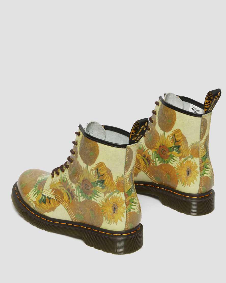 Dr Martens 1460 The National Gallery Van Gogh Schnürstiefel Herren Gelb | 275436-IUZ