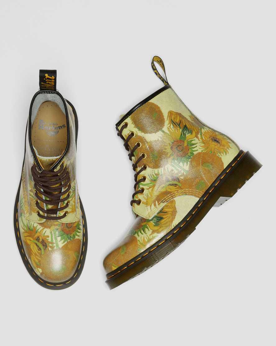 Dr Martens 1460 The National Gallery Van Gogh Schnürstiefel Herren Gelb | 275436-IUZ