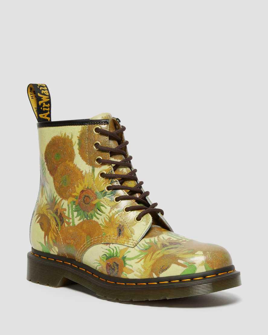 Dr Martens 1460 The National Gallery Van Gogh Schnürstiefel Herren Gelb | 275436-IUZ