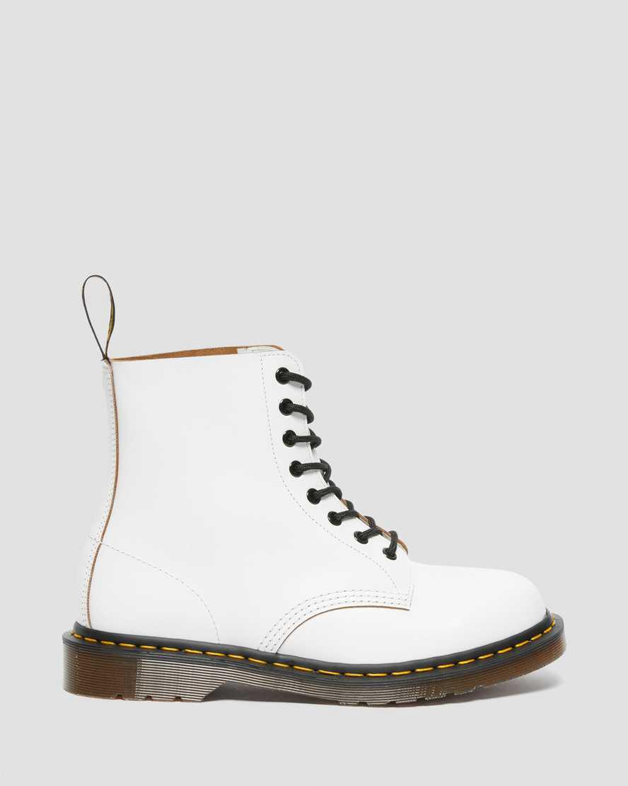Dr Martens 1460 Vintage Made in England Schnürstiefel Herren Weiß | 421078-UIO