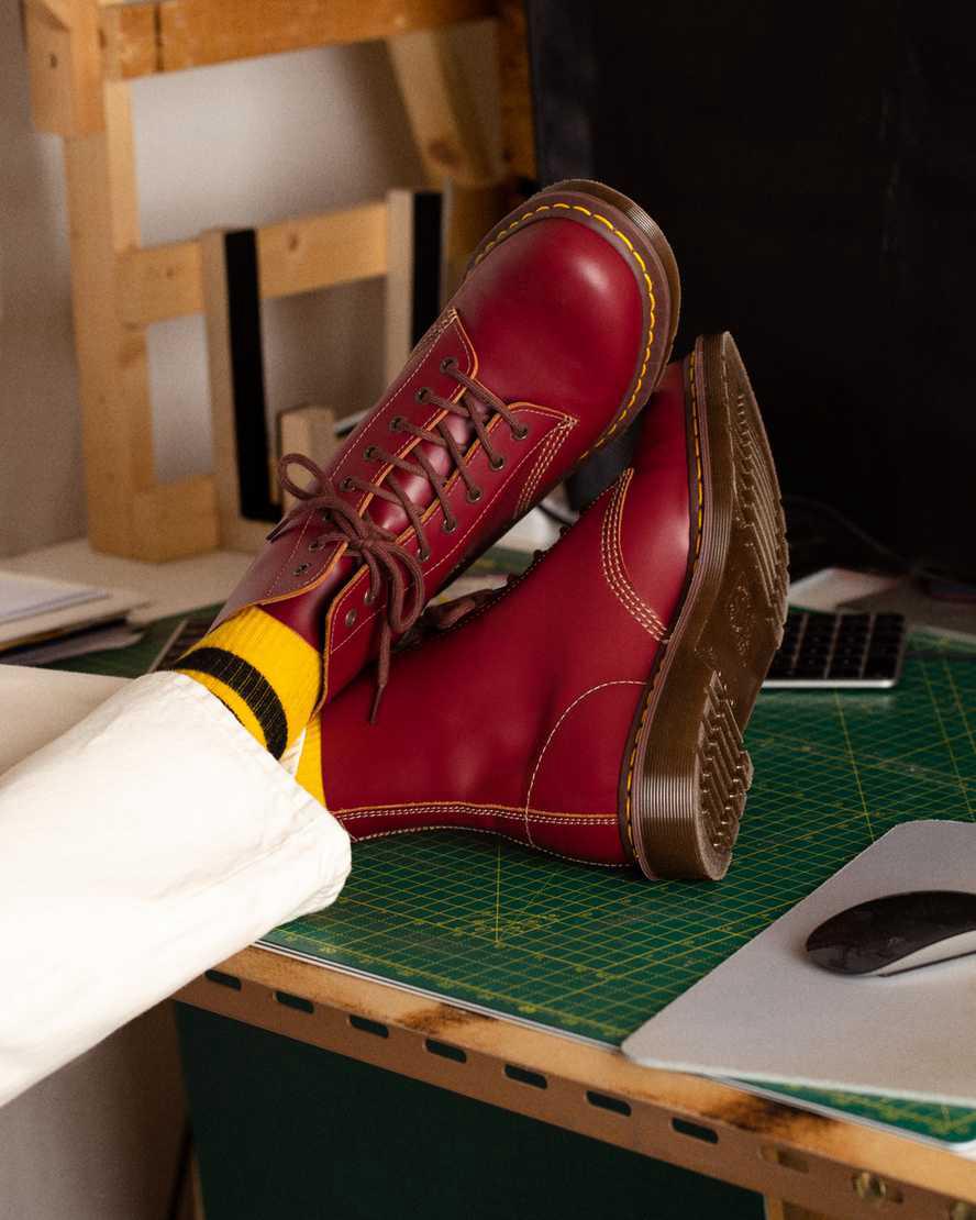 Dr Martens 1460 Vintage Made in England Schnürstiefel Herren Rot | 692315-WTZ