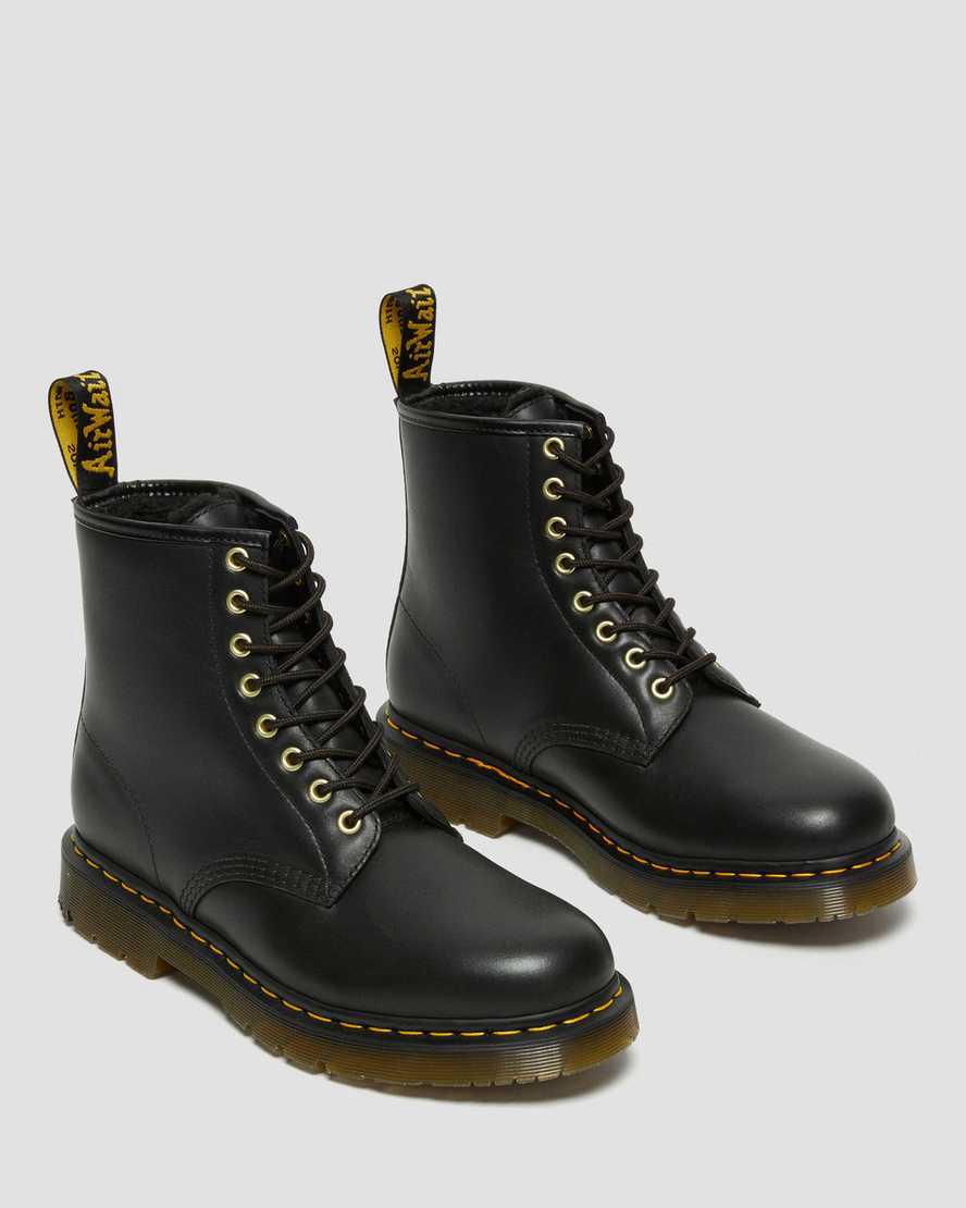 Dr Martens 1460 Wintergrip Leather Lace Up Winterstiefel Herren Schwarz | 496752-JHZ