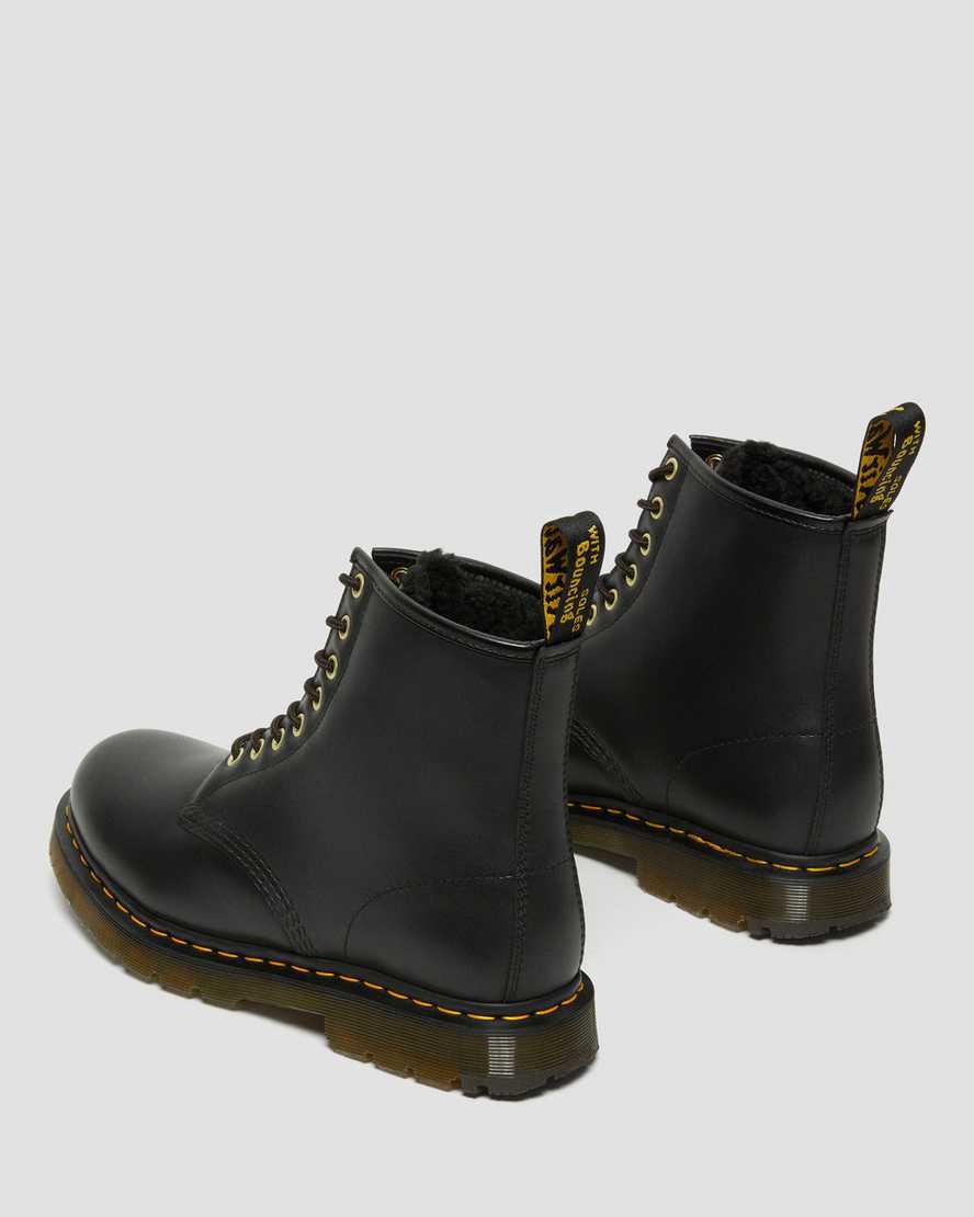 Dr Martens 1460 Wintergrip Leather Lace Up Winterstiefel Herren Schwarz | 496752-JHZ