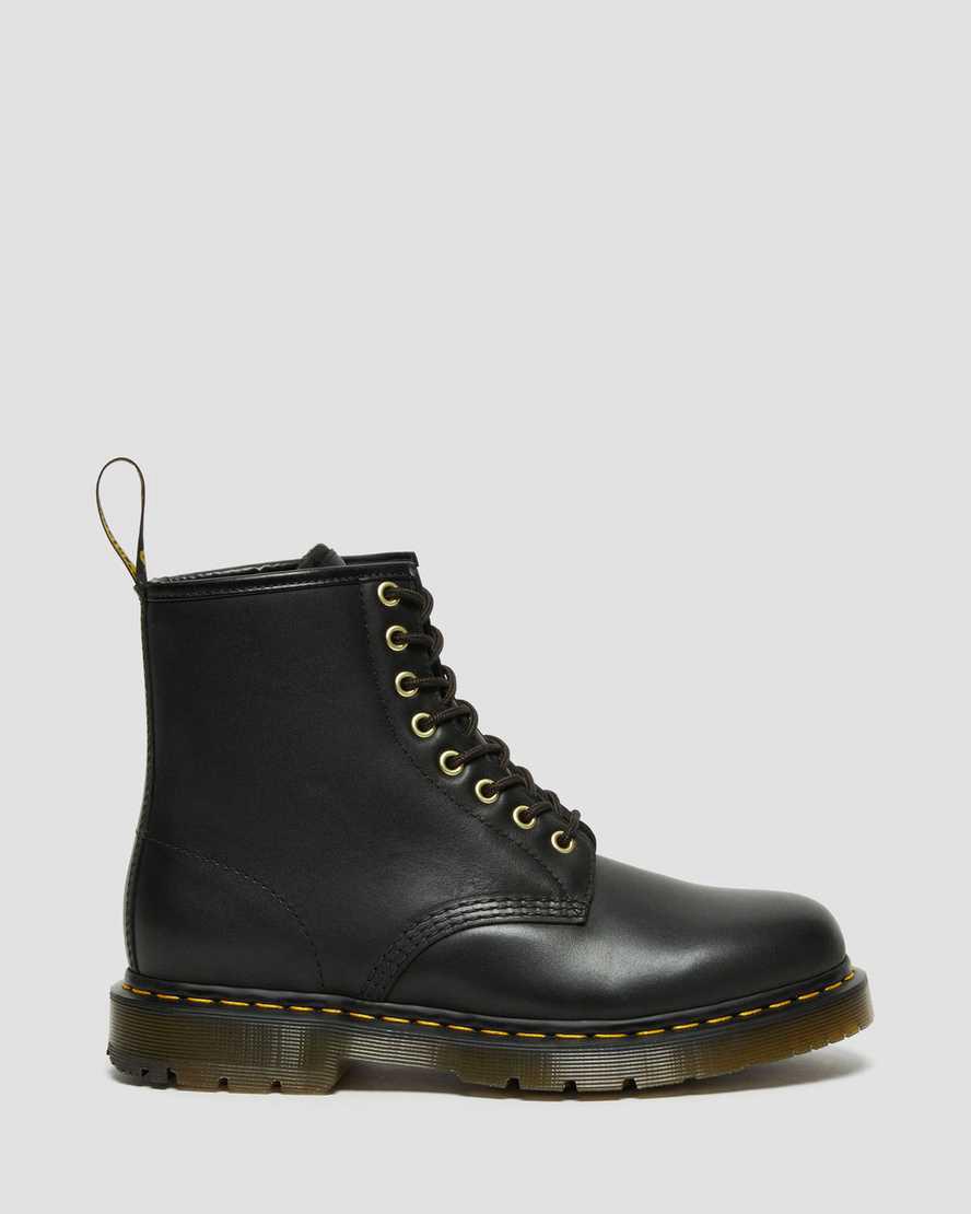 Dr Martens 1460 Wintergrip Leather Lace Up Winterstiefel Herren Schwarz | 496752-JHZ