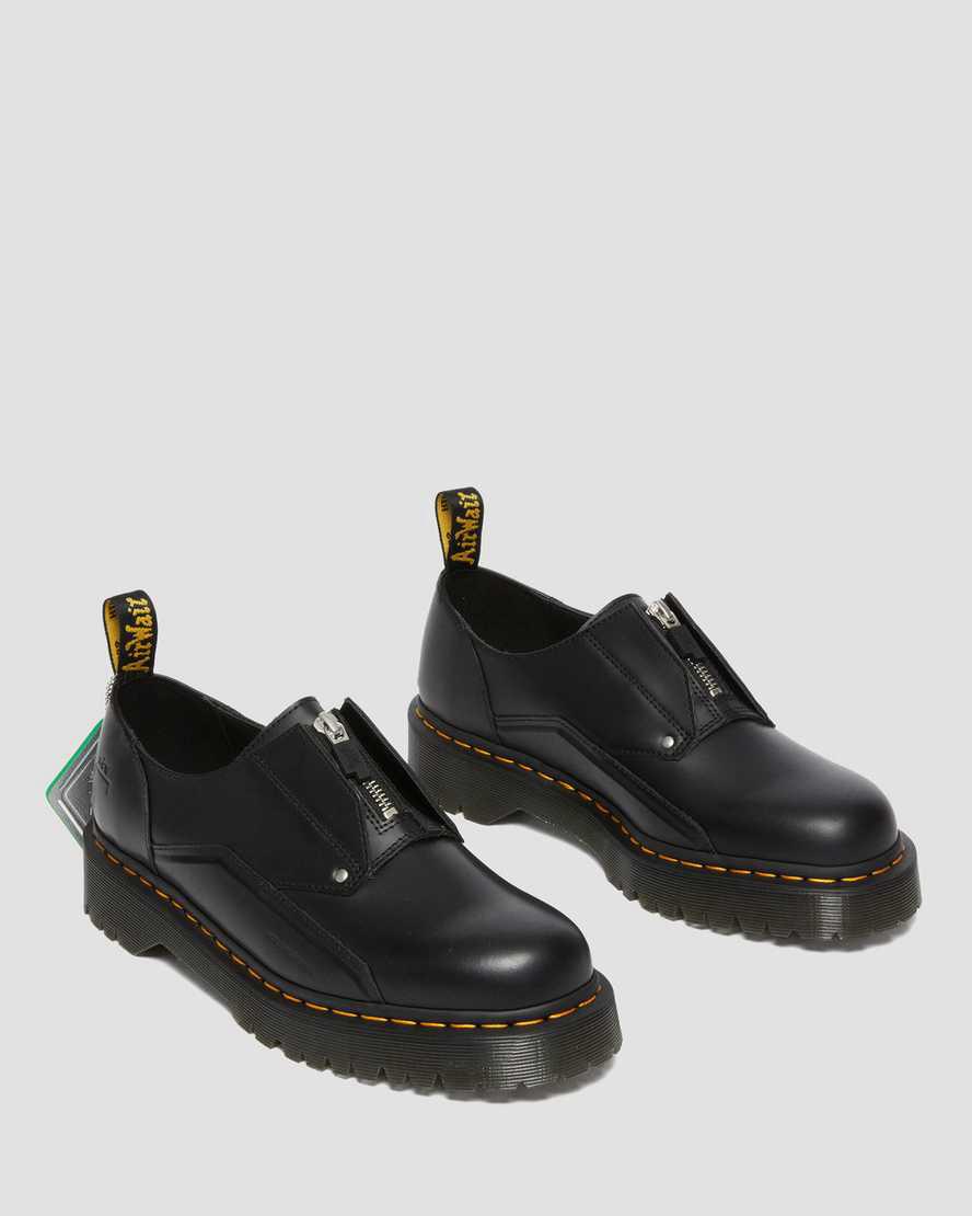 Dr Martens 1461 Bex ACW* Leather Plateauschuhe Damen Schwarz | 502149-KJZ