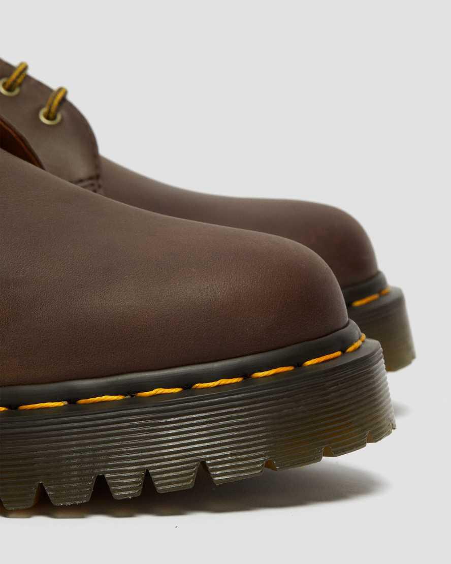 Dr Martens 1461 Bex Crazy Horse Leather Oxford Plateauschuhe Damen Dunkelbraun | 426530-NKW