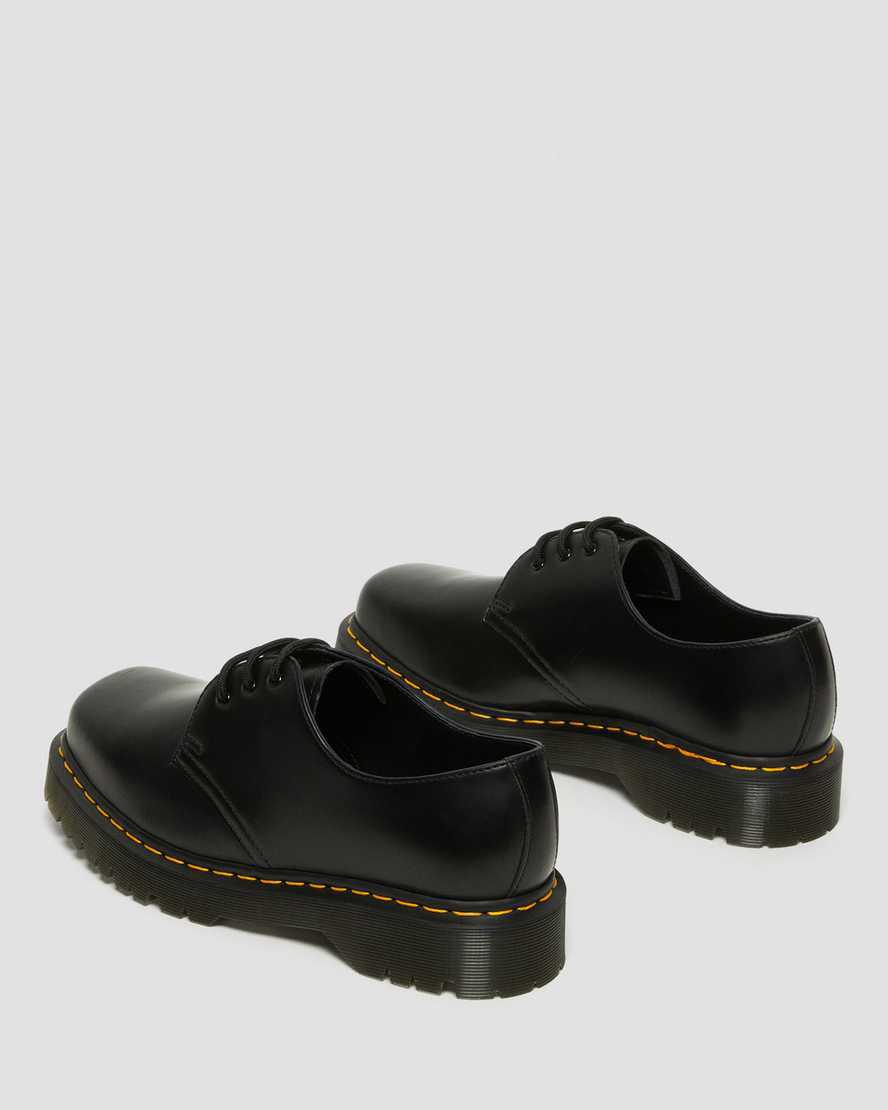 Dr Martens 1461 Bex Squared Toe Leather Oxford Plateauschuhe Damen Schwarz | 102658-HVJ