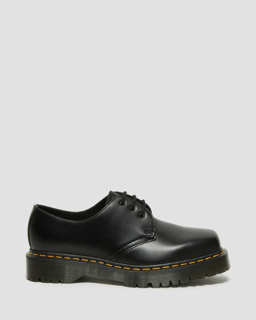 Dr Martens 1461 Bex Squared Toe Leather Oxford Plateauschuhe Damen Schwarz | 102658-HVJ