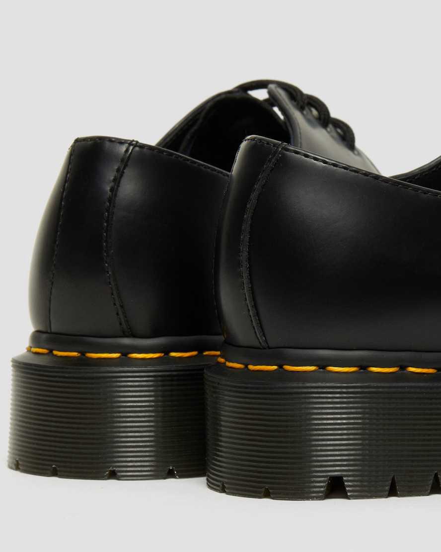 Dr Martens 1461 Bex Squared Toe Leather Oxford Plateauschuhe Damen Schwarz | 102658-HVJ