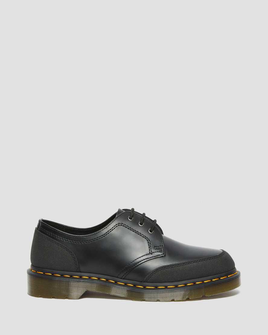 Dr Martens 1461 Guard Panel Leather Oxfords Schuhe Herren Black/Dual Original | 126875-TOM