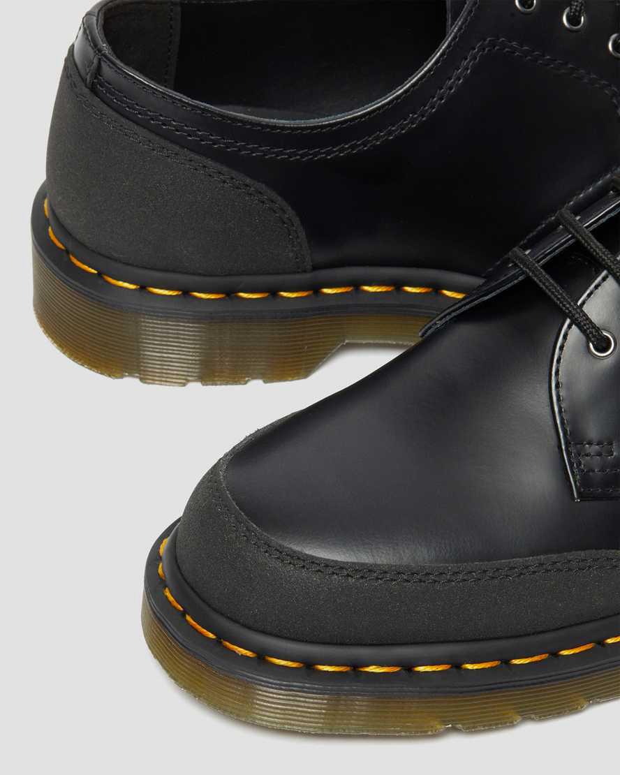 Dr Martens 1461 Guard Panel Leather Oxfords Schuhe Herren Black/Dual Original | 126875-TOM