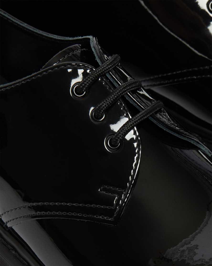 Dr Martens 1461 Made in England Mono Patent Leather Oxfords Schuhe Damen Schwarz | 704931-HZF