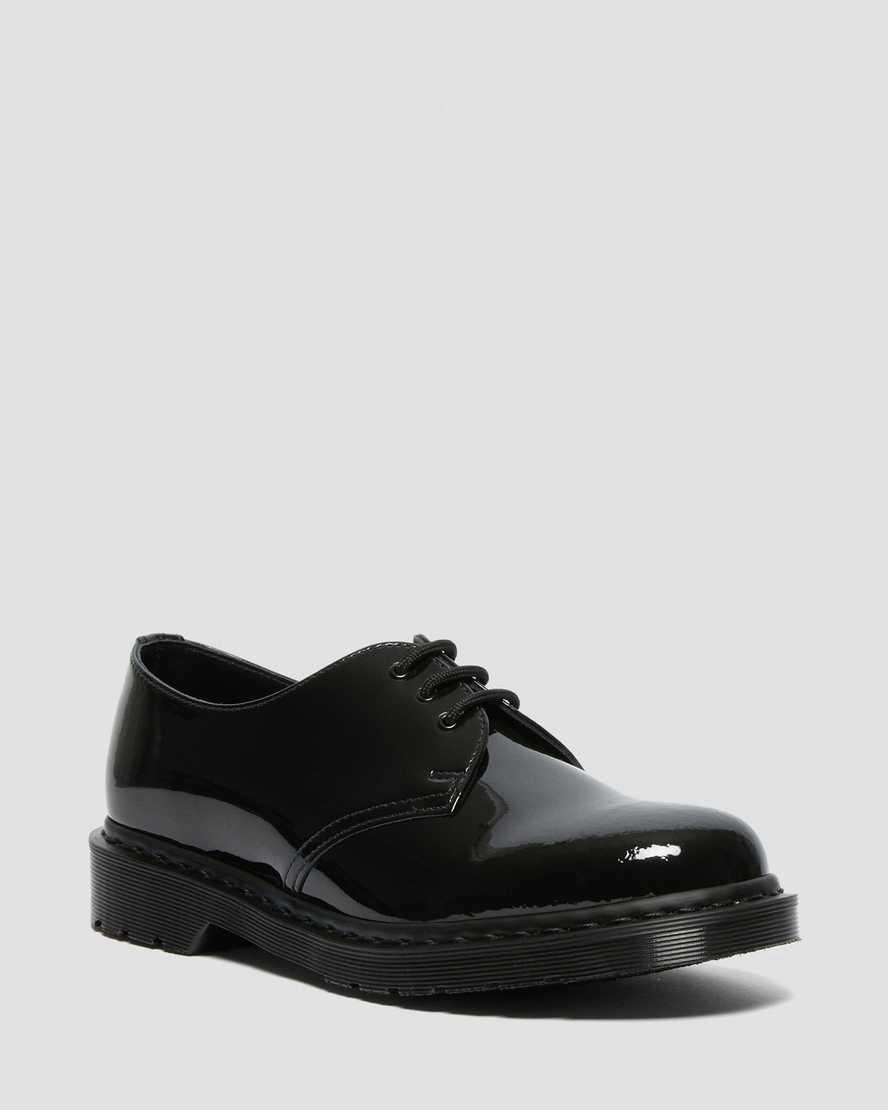 Dr Martens 1461 Made in England Mono Patent Leather Oxfords Schuhe Damen Schwarz | 704931-HZF